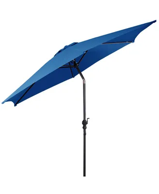 10FT Patio Umbrella Sunshade Market Steel Tilt W/ Crank Outdoor Yard Garden