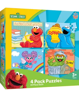 Masterpieces Sesame Street 4-Pack 24 Piece Jigsaw Puzzles for Kids