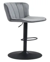 Zuo 46" Steel, Polyester Tarley Adjustable Base Bar Chair