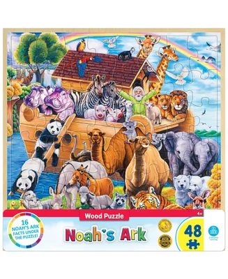 Masterpieces Wood Fun Facts - Noah's Ark 48 Piece Wood Jigsaw Puzzle