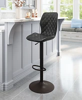 Zuo 45" Steel, Polyurethane Seth Adjustable Base Bar Chair