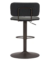 Zuo 43" Steel, Polyurethane Holden Adjustable Bar Chair