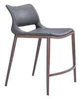 Zuo 37" Stainless Steel, Polyurethane Ace Counter Chair