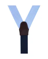 Trafalgar Men's Gamma Geometric Pattern Silk Button End Suspenders
