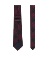 Trafalgar Men's Kincade Red Blackwatch Plaid Silk Necktie