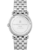 Frederique Constant Men's Swiss Classics Business Stainless Steel Bracelet Watch 40mm