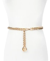 Michael Kors Women's Mk Logo Metal Chain Belt