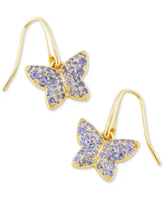 Kendra Scott 14k Gold-Plated Pave Butterfly Drop Earrings