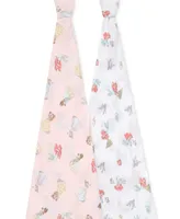 aden by aden + anais Baby Girls Mermaid Muslin Swaddles, Pack of 2
