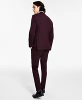 Calvin Klein Mens Slim Fit Stretch Solid Knit Suit Separates