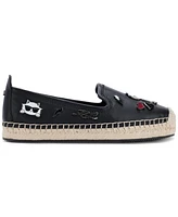 Karl Lagerfeld Paris Women's Michaela Embellished Slip-On Espadrille Flats