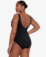 Lauren Ralph Lauren Ruffle Surplice One Piece Swimsuit