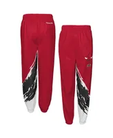 Big Boys and Girls Mitchell & Ness Red Chicago Bulls 1996 Nba Finals Paintbrush Windbreaker Pants