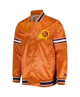 Men's Starter Orange Phoenix Suns Slider Satin Full-Snap Varsity Jacket