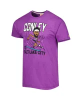 Men's Homage Mike Conley Heathered Purple Utah Jazz Caricature Tri-Blend T-shirt