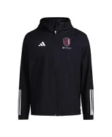 Men's adidas Black St. Louis City Sc All-Weather Raglan Hoodie Full-Zip Jacket