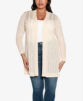 Belldini Plus Lightweight Duster Cardigan Sweater