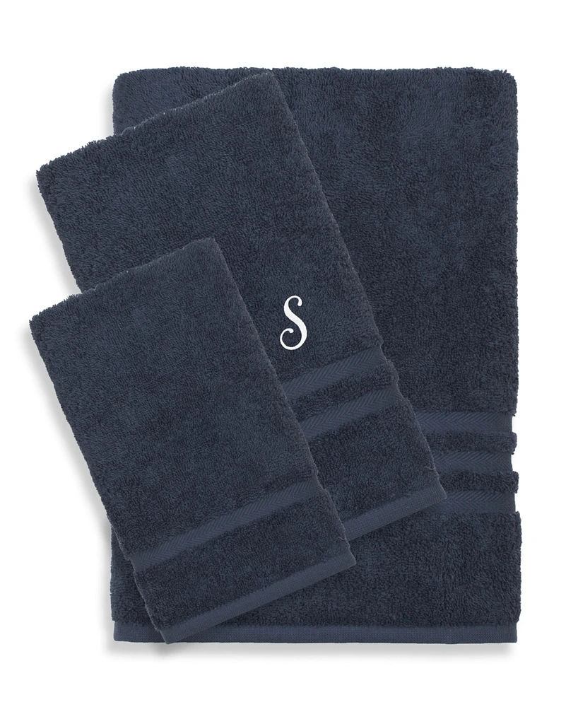 Linum Home Turkish Cotton Personalized Denzi -Pc. Bath Towel Set