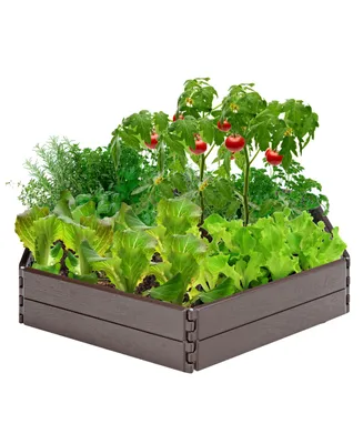 Costway Raised Garden Bed Set for Vegetable Flower Gardening Planter