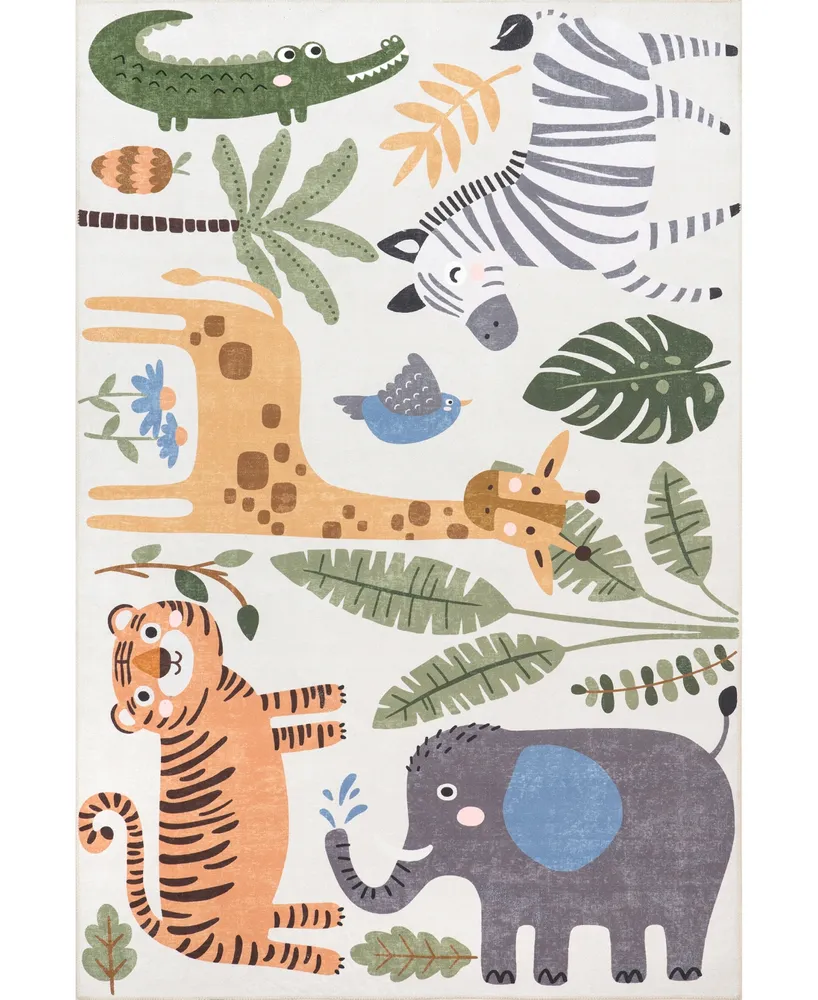 nuLoom Revel Felipa Safari Washable Kids 5' x 8' Area Rug