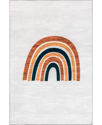 nuLoom Felix Lia Single Rainbow Washable 3'3" x 5' Area Rug