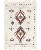 nuLoom Loft Jocelyn Tribal Shag Tasseled 7'10" x 10' Area Rug