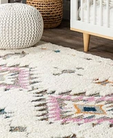 Nuloom Loft Jocelyn Tribal Shag Tasseled Area Rug