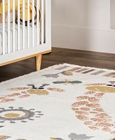 nuLoom Pearl Avianna Giraffe Kids Fringe 5' x 7'6" Area Rug