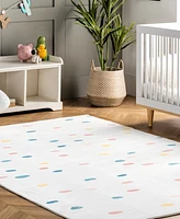 nuLoom Whimsy Calla Kids Polka Dot Nursery or Playroom 6' x 9' Area Rug