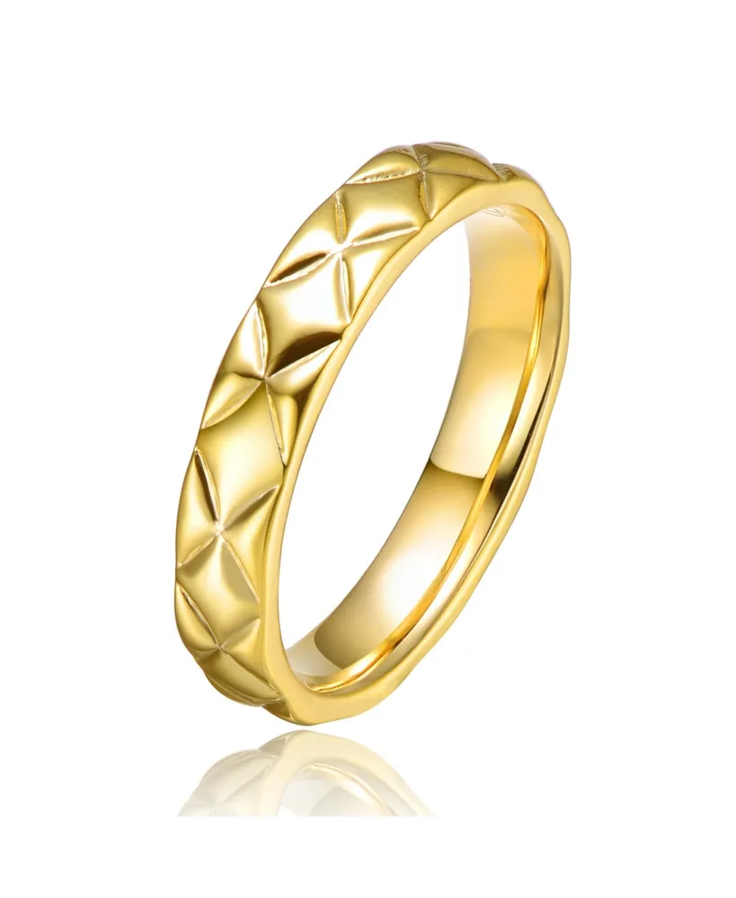 Rachel Glauber Ra 14K Gold Plated Modern Band Ring