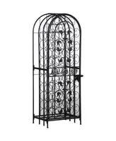 Homcom Wine Rack Liquor Cabinet Shelf Bottle Storage Iron Tower Home Decoration