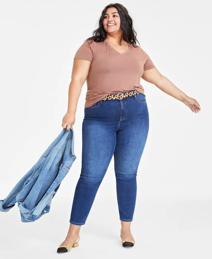 On 34th Trendy Plus Modal V-Neck T-Shirt, Created for Macy's