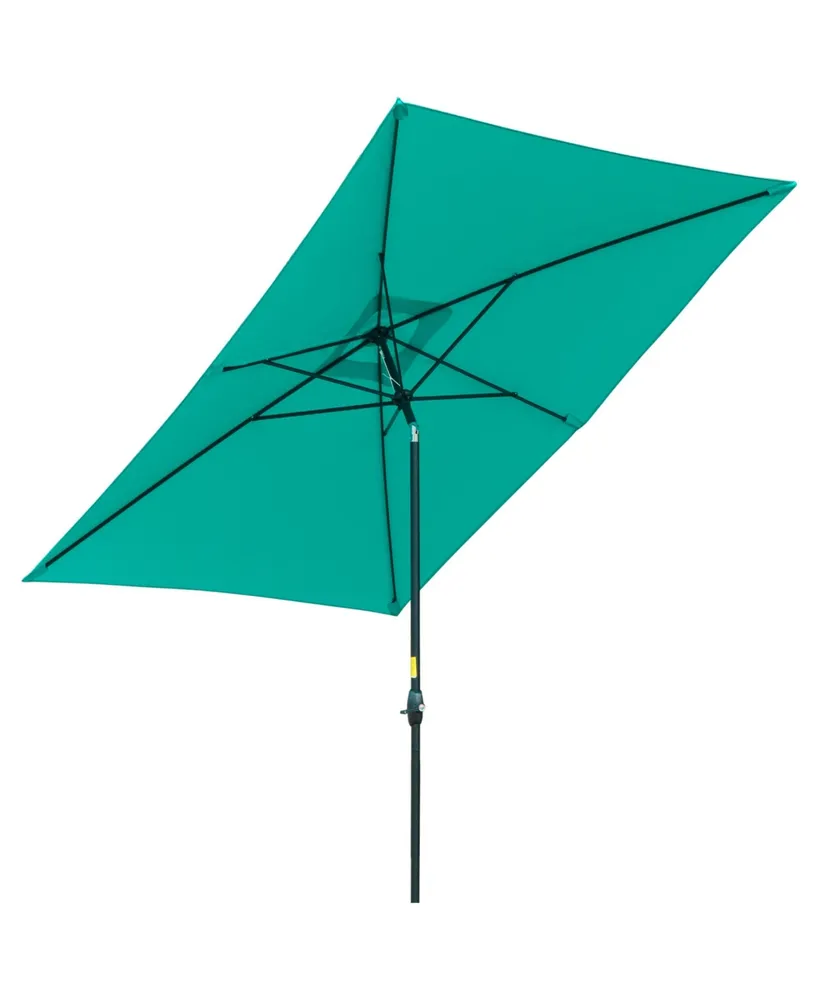 Outsunny 6.5' x 10' Outdoor Patio Umbrella with Crank Handle,