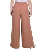 Ny Collection Petite Mid Rise Pull On Wide-Leg Palazzo Pant, & Short