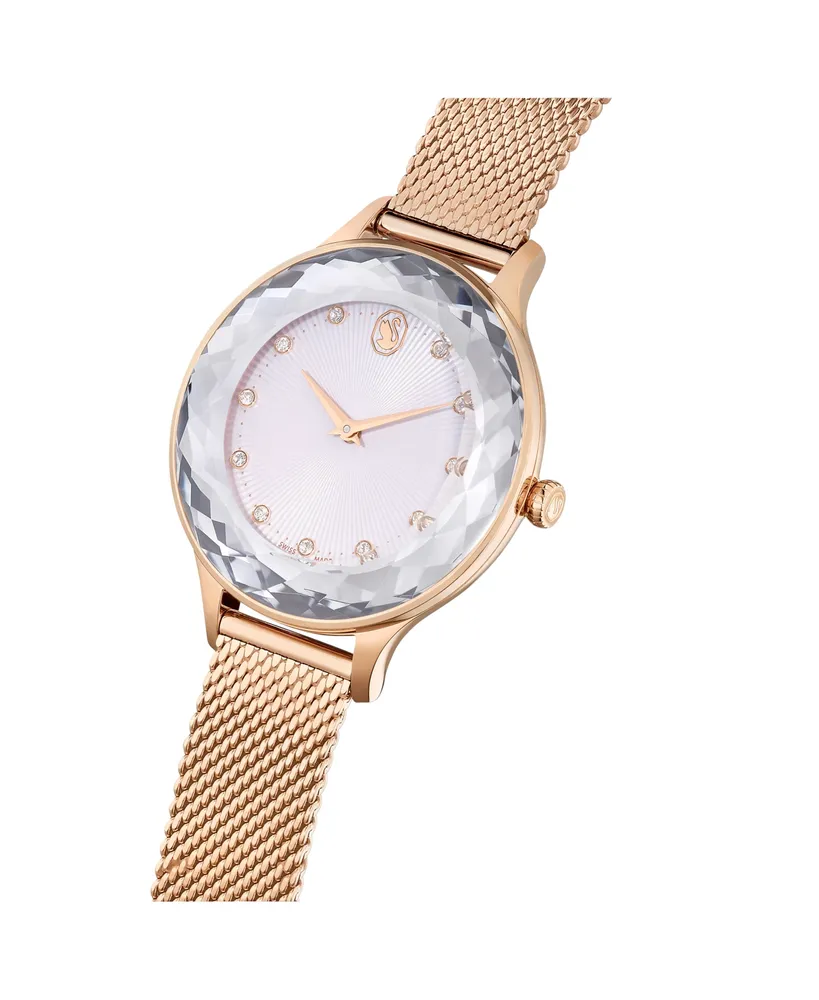 Swarovski Women's Quartz Octea Nova Rose Gold-Tone Metal Watch, Swiss Made 33mm