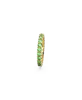 Swarovski Crystal Round Cut Green Matrix Ring
