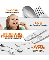 Zulay Kitchen Kids and Toddler Cutlery Set Designed For Self Feeding
