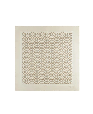 Coach 35" Textured Signature C Printed Silk Square