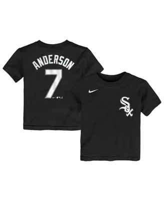 Toddler Boys and Girls Nike Tim Anderson Black Chicago White Sox Player Name and Number T-shirt