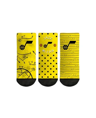 Toddler Boys and Girls Rock 'Em Socks Utah Jazz #1 Fan 3-Pack Crew Socks Set