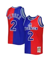 Men's Mitchell & Ness Chris Webber Blue, Red Washington Bullets Hardwood Classics 1994-95 Split Swingman Jersey