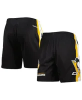 Men's Mitchell & Ness Black Pittsburgh Penguins City Collection Mesh Shorts