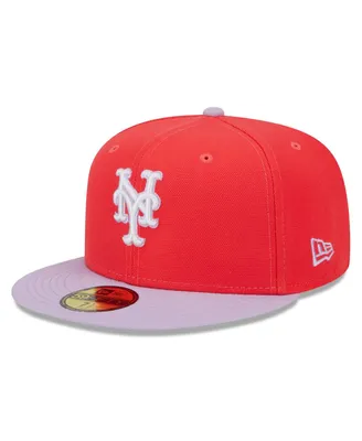 Men's New Era Red and Lavender New York Mets Spring Color Two-Tone 59FIFTY Fitted Hat