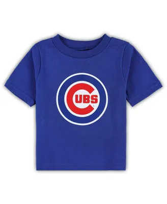 Infant Boys and Girls Royal Chicago Cubs Team Crew Primary Logo T-shirt