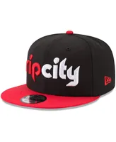Men's New Era Black, Red Portland Trail Blazers 2-Tone 9FIFTY Adjustable Snapback Hat
