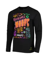 Men's Mitchell & Ness Black Minnesota United Fc Papel Picado Long Sleeve T-shirt