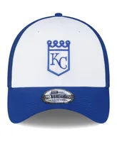 Men's New Era Royal and White Kansas City Royals 2023 On-Field Batting Practice 39THIRTY Flex Hat