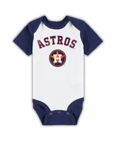 Infant Boys and Girls White Heather Gray Houston Astros Two-Pack Little Slugger Bodysuit Set