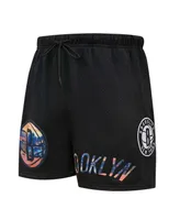 Men's Pro Standard Black Brooklyn Nets City Scape Mesh Shorts