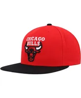 Men's Mitchell & Ness Red, Black Chicago Bulls Side Core 2.0 Snapback Hat